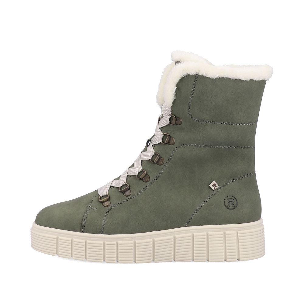 Rieker Schuhe | EVOLUTION Damen Schnurstiefel khaki snow