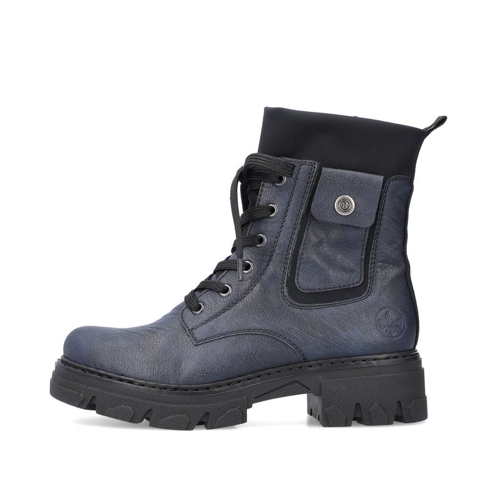 Rieker Schuhe | Damen Biker Boots marineblau