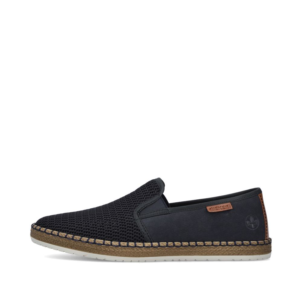 Rieker Schuhe | Herren Slipper pazifikblau