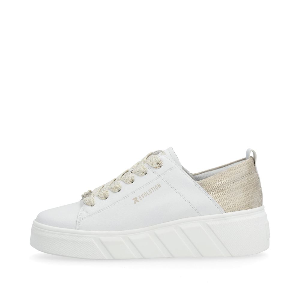 Rieker Schuhe | EVOLUTION Damen Sneaker Low diamond-white champagne