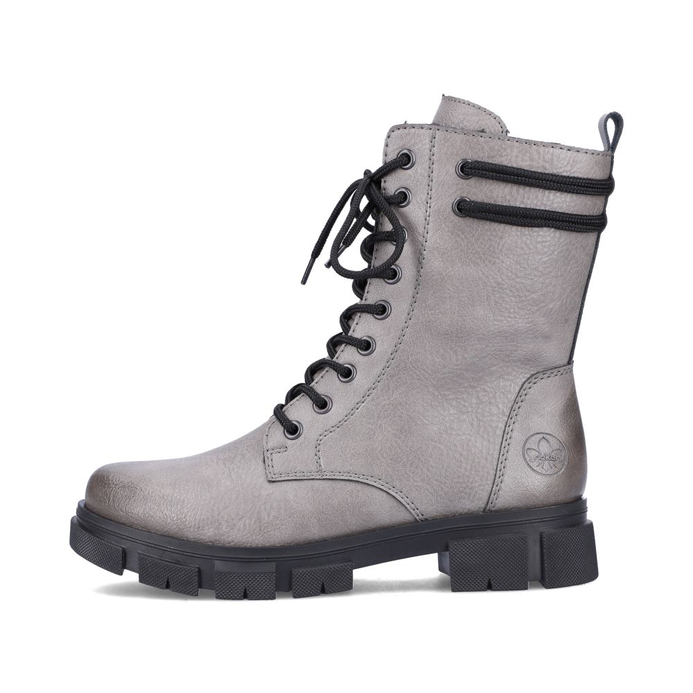 Rieker Schuhe | Damen Biker Boots granitgrau