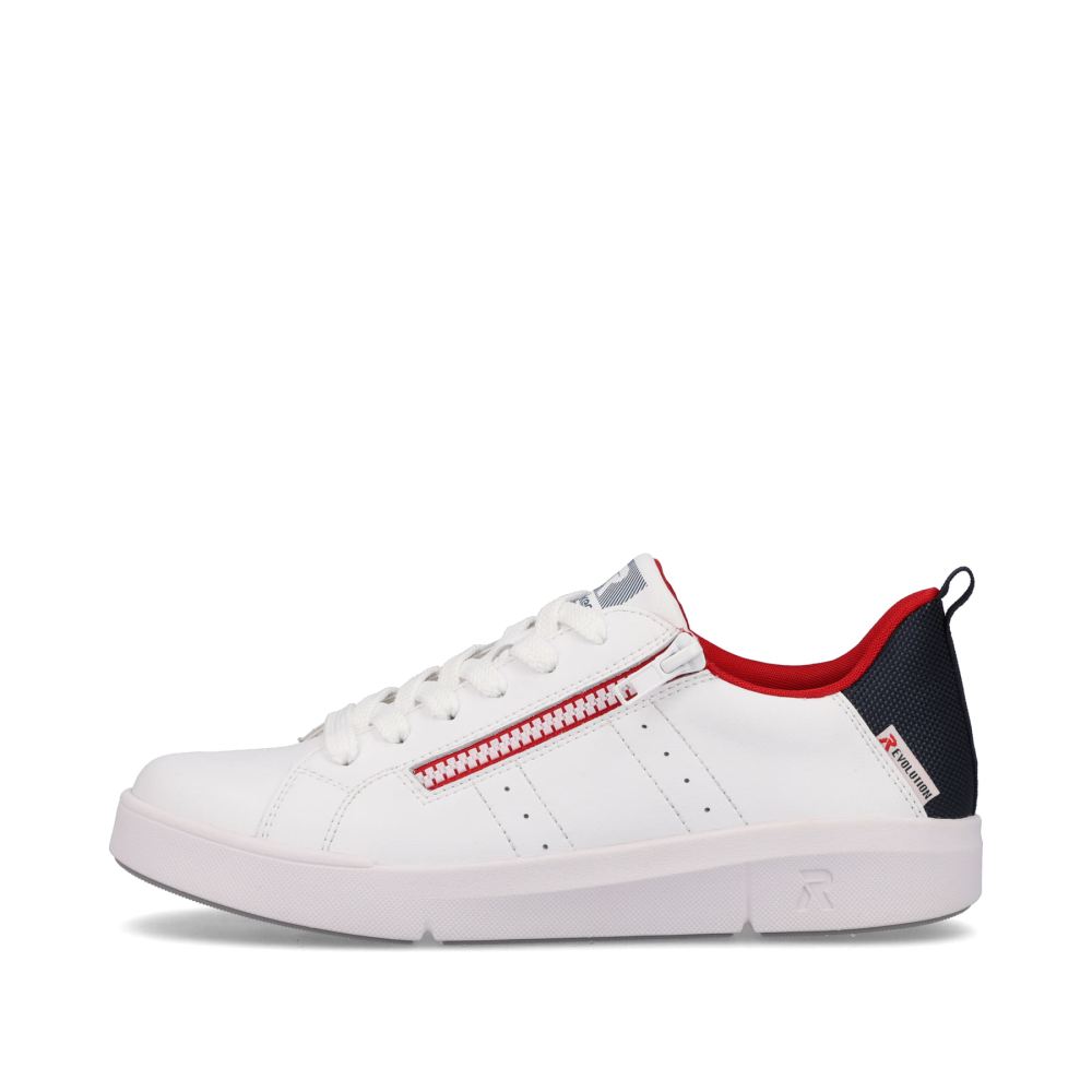 Rieker Schuhe | EVOLUTION Damen Sneaker Low snow-white true-red