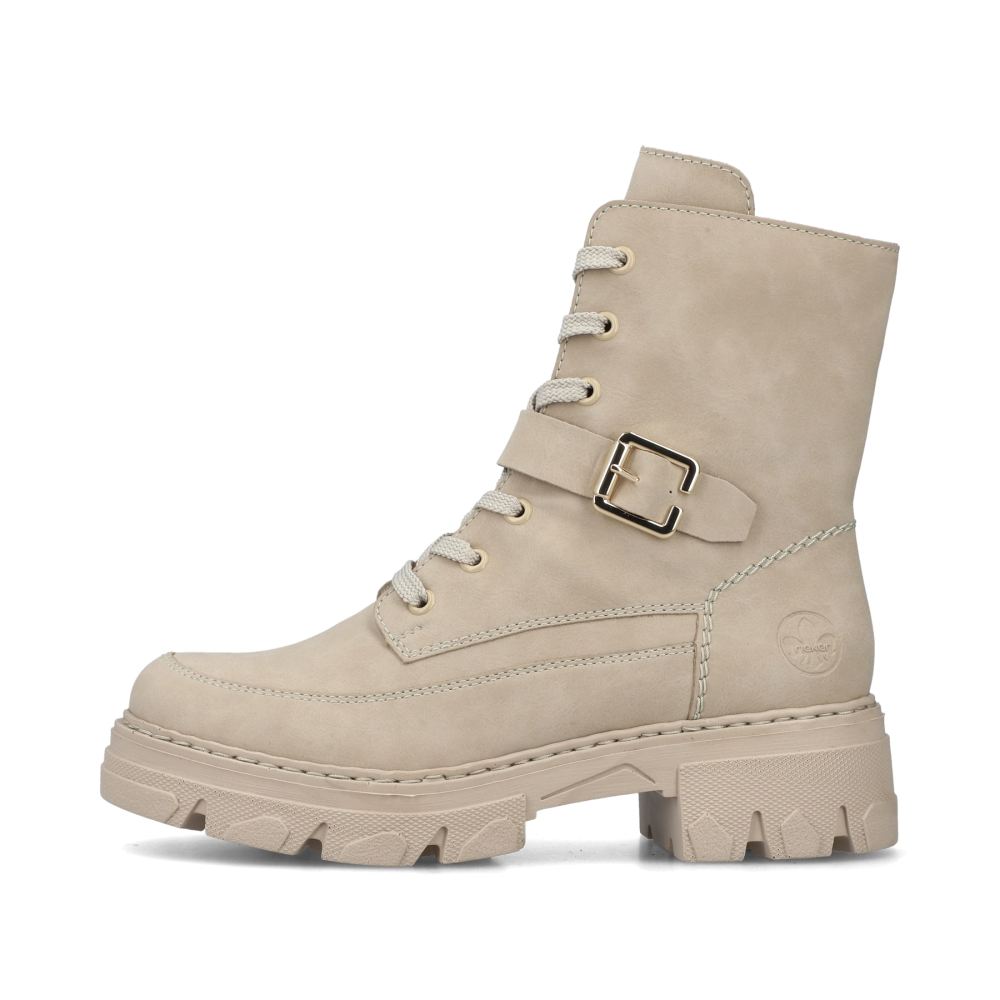 Rieker Schuhe | Damen Biker Boots champagner