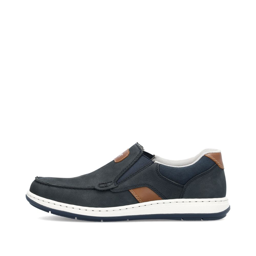 Rieker Schuhe | Herren Slipper marineblau