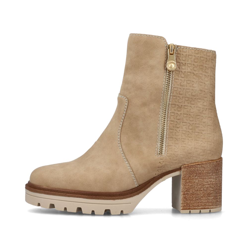 Rieker Schuhe | Damen Stiefeletten sandbeige