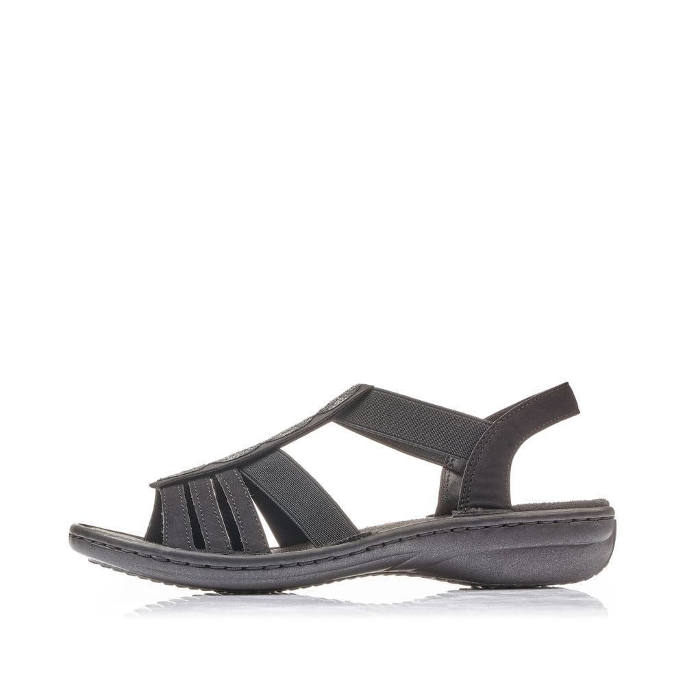 Rieker Schuhe | Damen Riemchensandalen tiefschwarz
