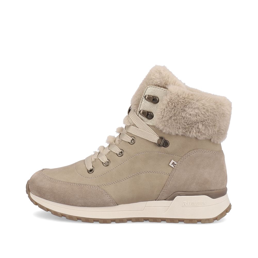 Rieker Schuhe | EVOLUTION Damen Schnurstiefel champagner beige