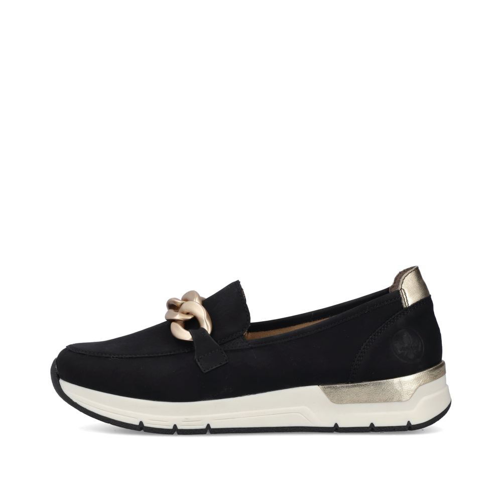 Rieker Schuhe | Damen Loafer tiefschwarz