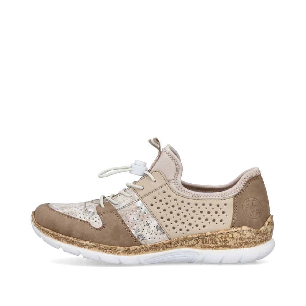 Rieker Schuhe | Damen Slipper braunbeige