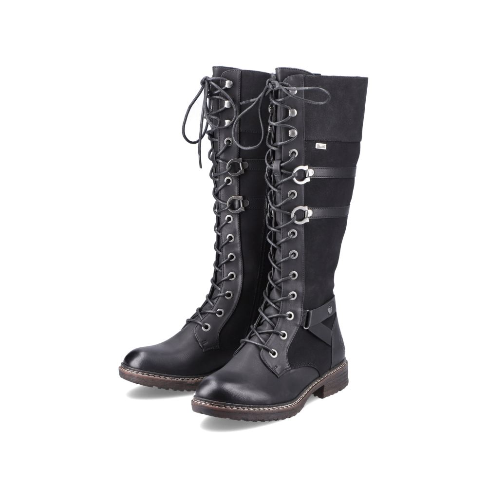 Rieker Schuhe | Damen Hochschaftstiefel tiefschwarz