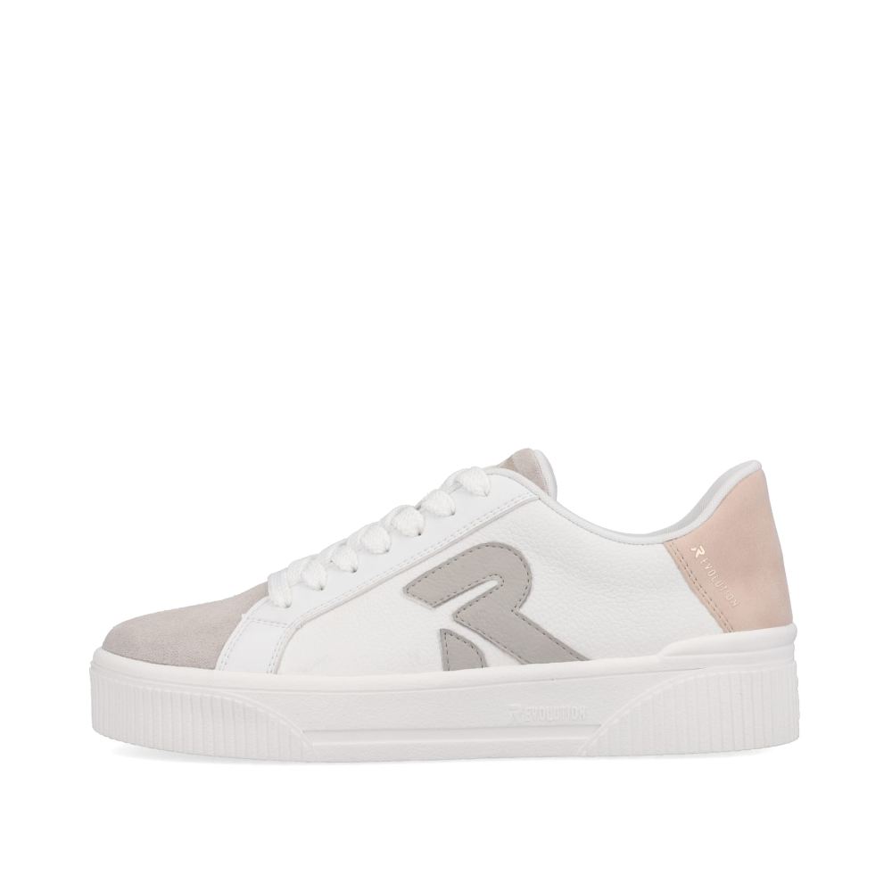Rieker Schuhe | EVOLUTION Damen Sneaker Low vanilla-white stone-grey