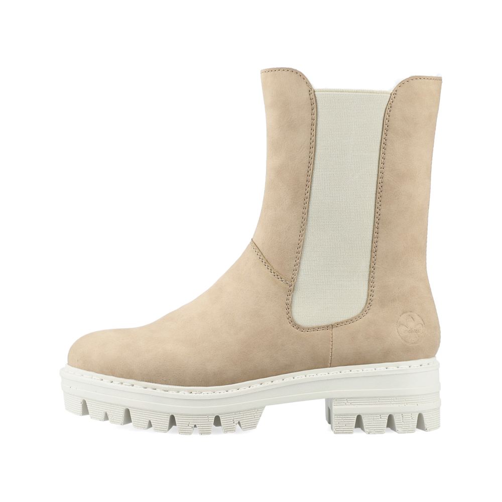 Rieker Schuhe | Damen Chelsea Boots sandbeige