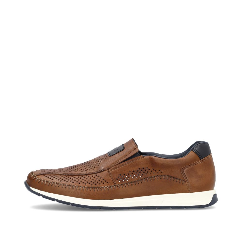 Rieker Schuhe | Herren Slipper nussbraun