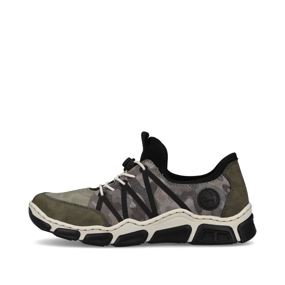 Rieker Schuhe | Damen Slipper khakigrun