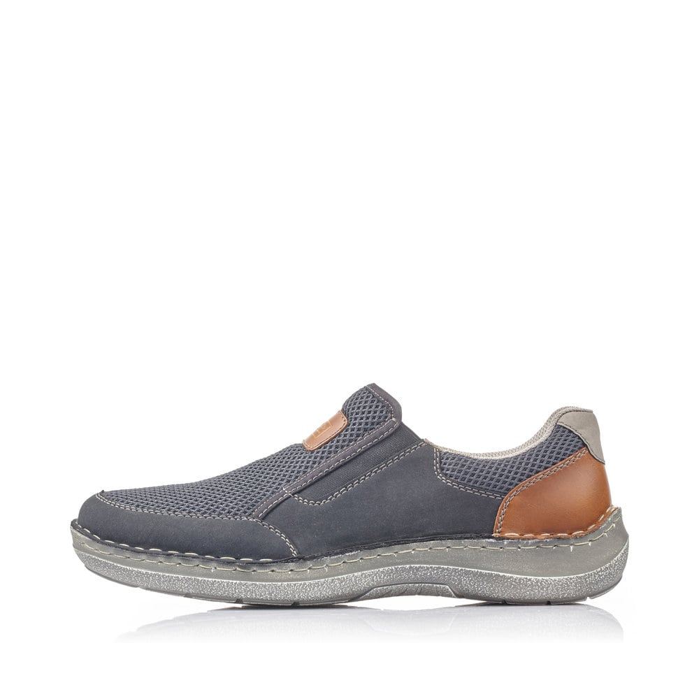 Rieker Schuhe | Herren Slipper marineblau