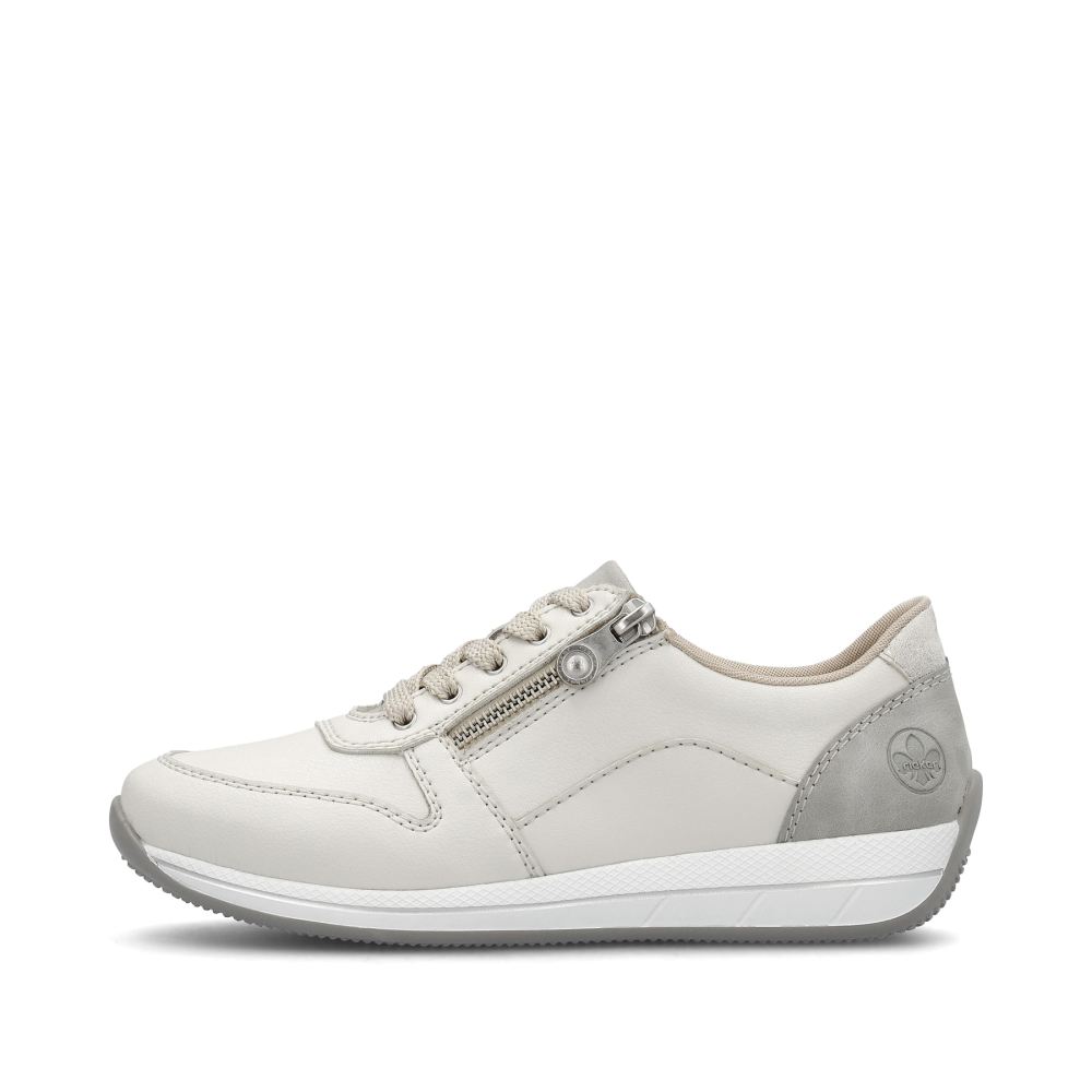 Rieker Schuhe | Damen Sneaker Low cremeweiss