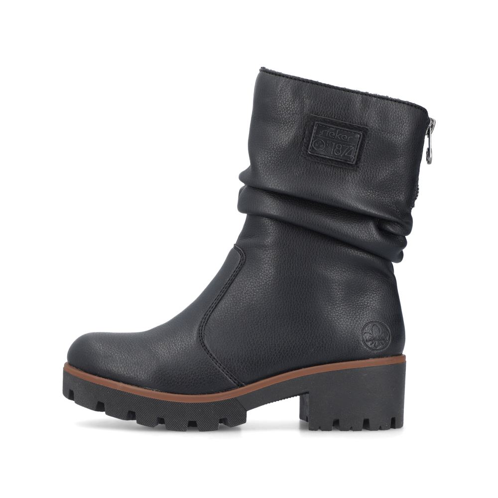 Rieker Schuhe | Damen Kurzstiefel nachtschwarz