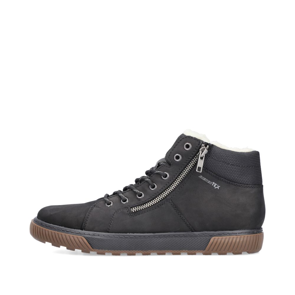 Rieker Schuhe | Herren Schnurschuhe asphaltschwarz
