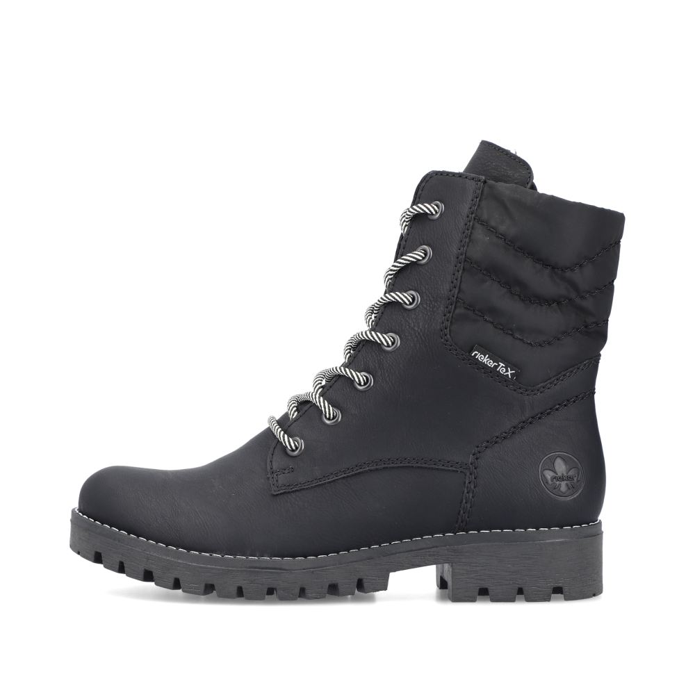 Rieker Schuhe | Damen Biker Boots asphaltschwarz