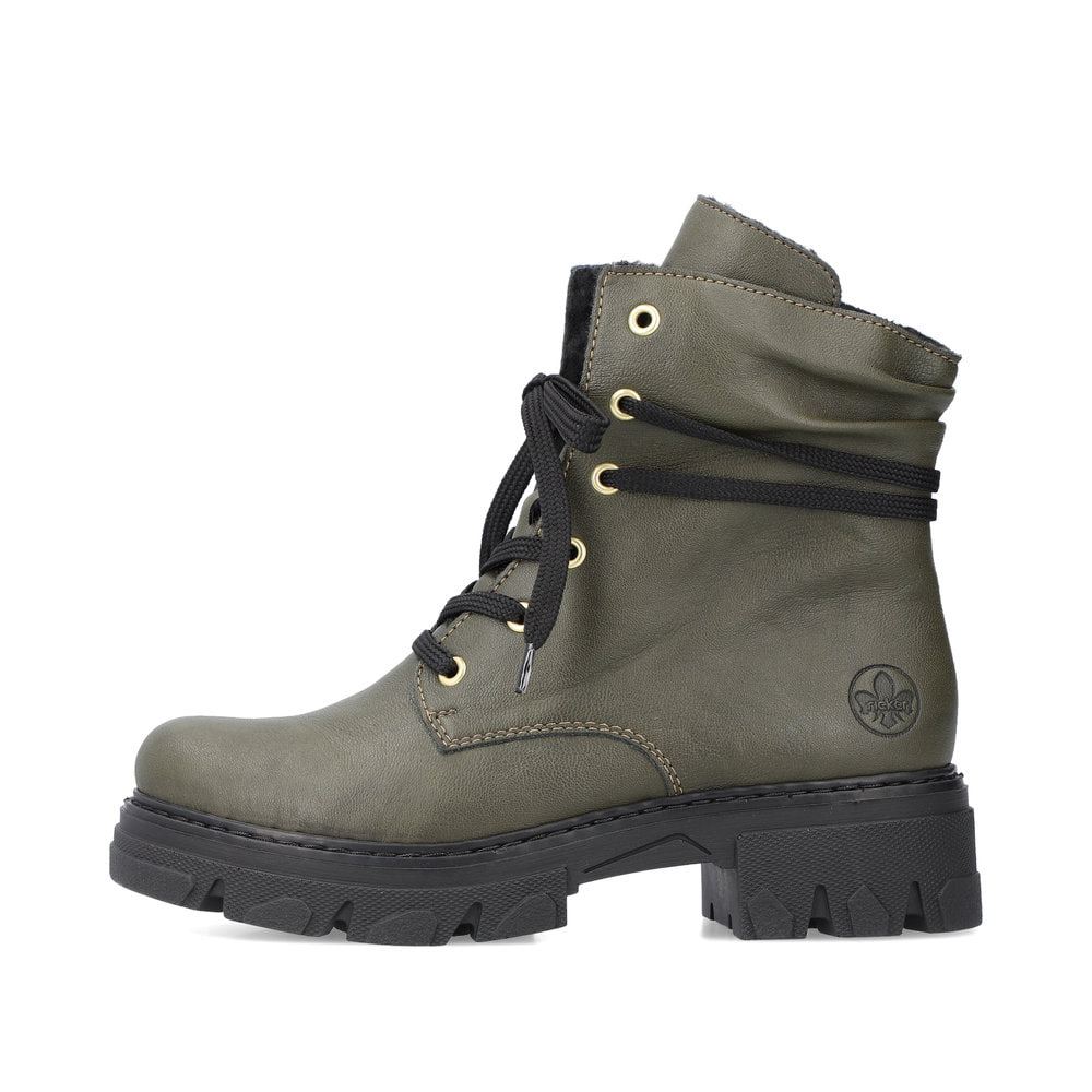 Rieker Schuhe | Damen Biker Boots khakigrun