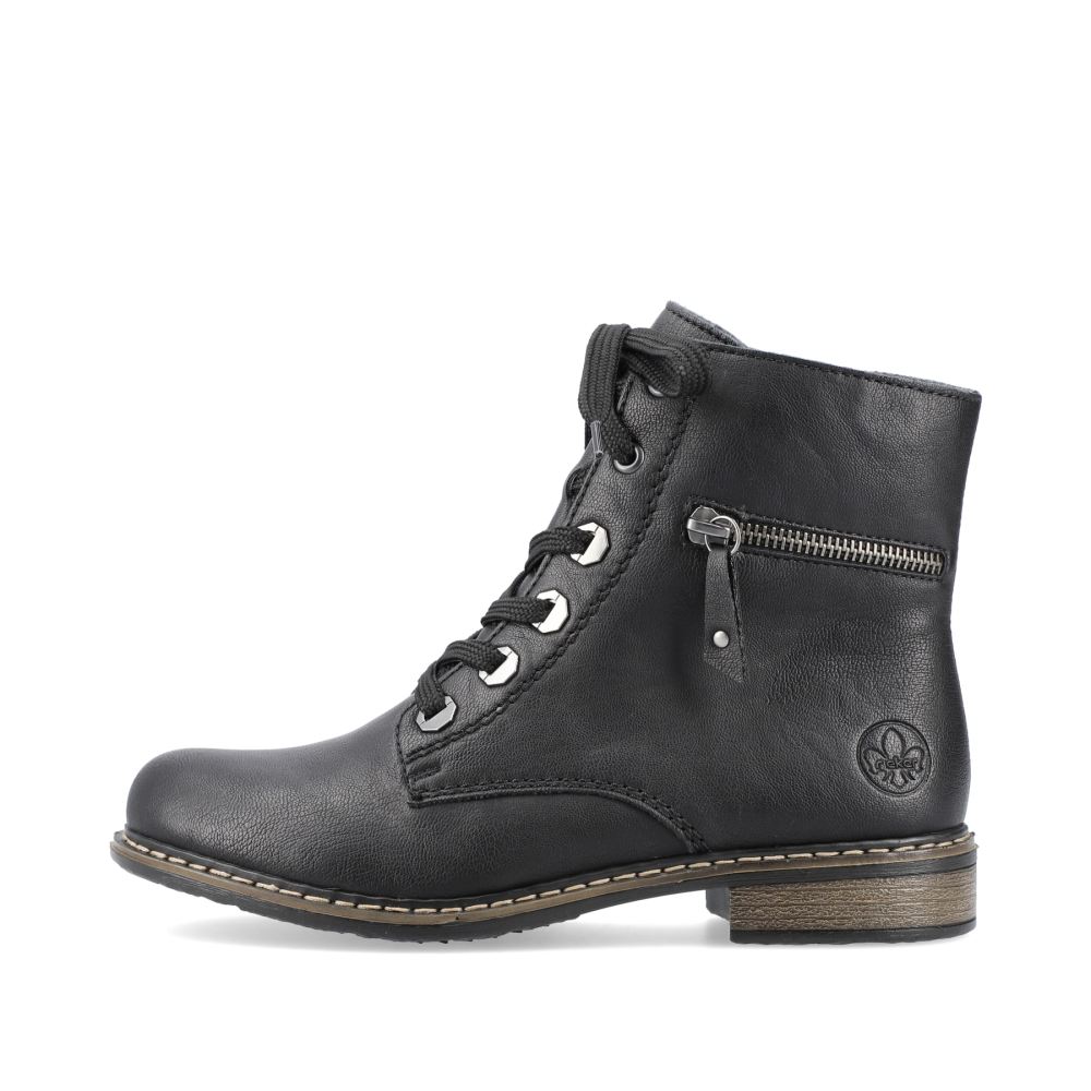 Rieker Schuhe | Damen Biker Boots tiefschwarz