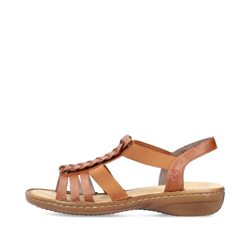 Rieker Schuhe | Damen Riemchensandalen karamellbraun