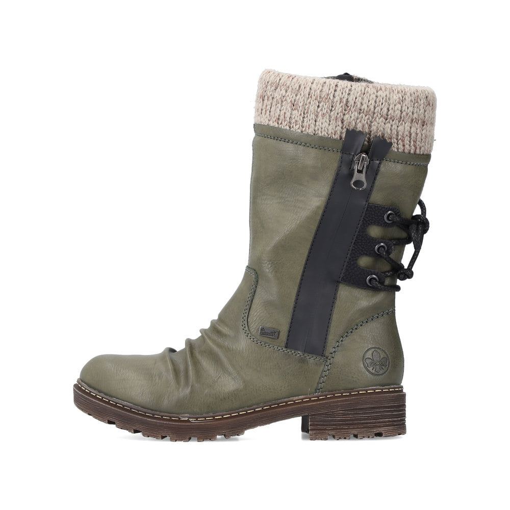 Rieker Schuhe | Damen Kurzstiefel khakigrun