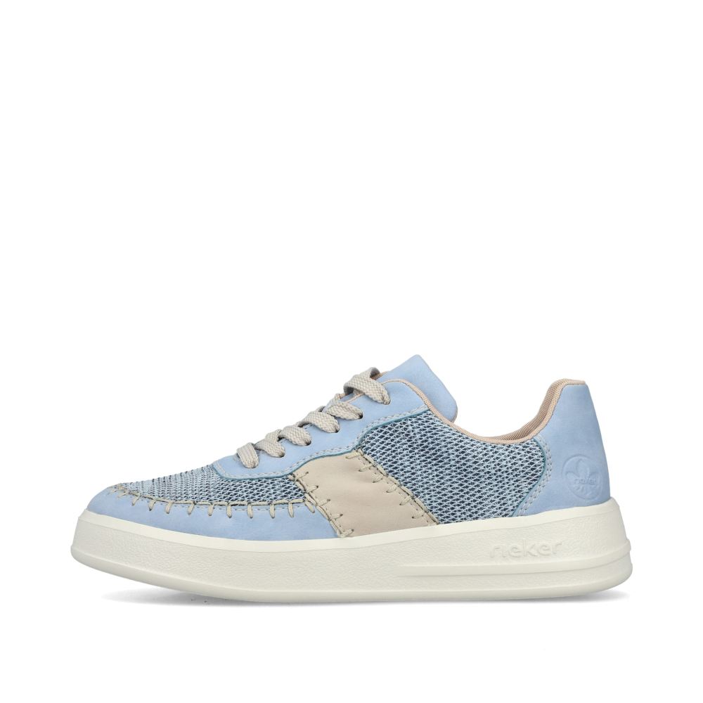 Rieker Schuhe | Damen Sneaker Low hellblau