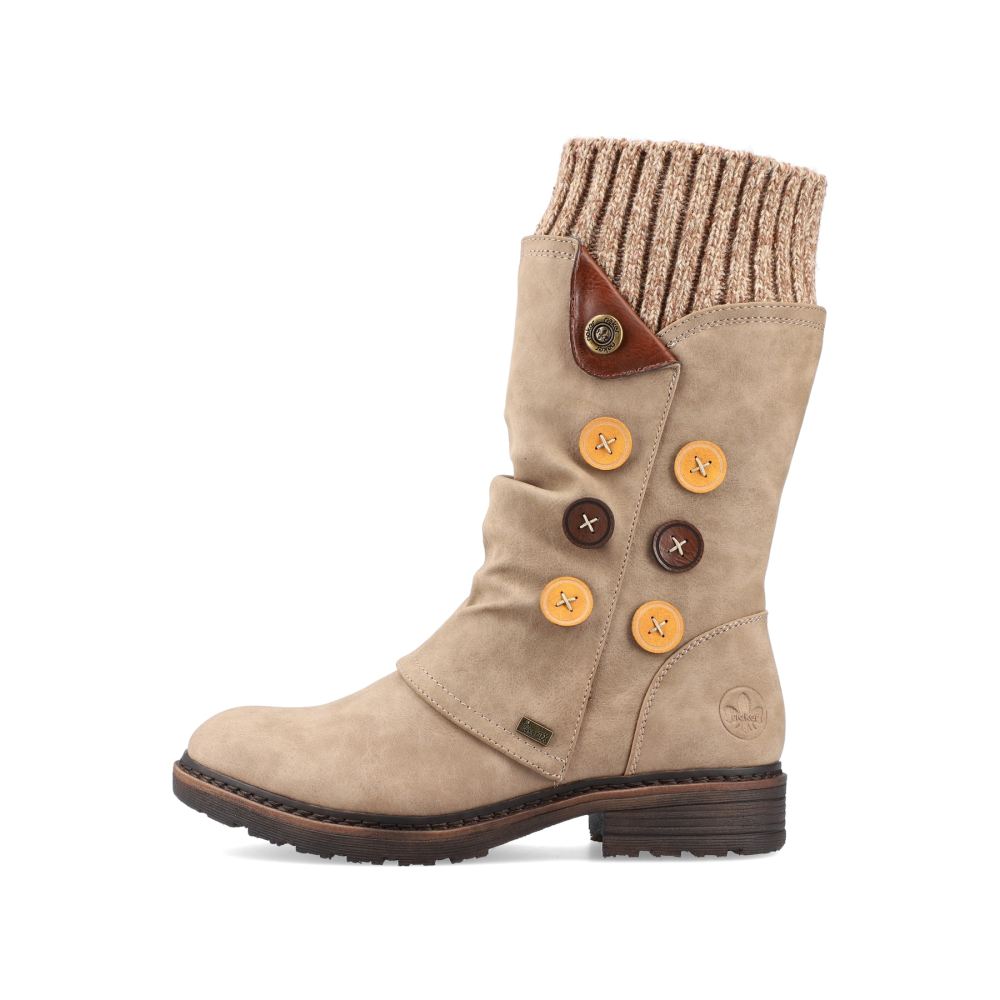 Rieker Schuhe | Damen Kurzstiefel beige