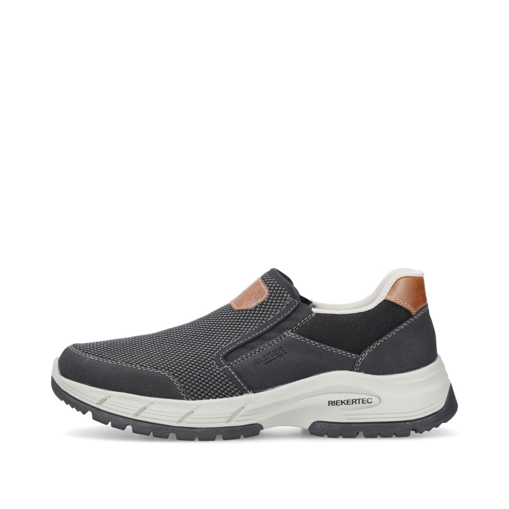 Rieker Schuhe | Herren Slipper asphaltgrau