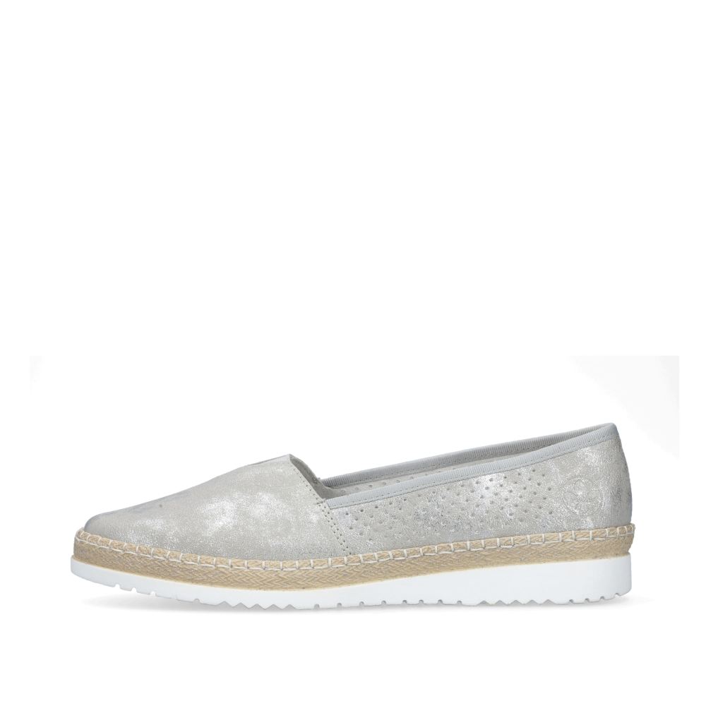 Rieker Schuhe | Damen Ballerinas silber