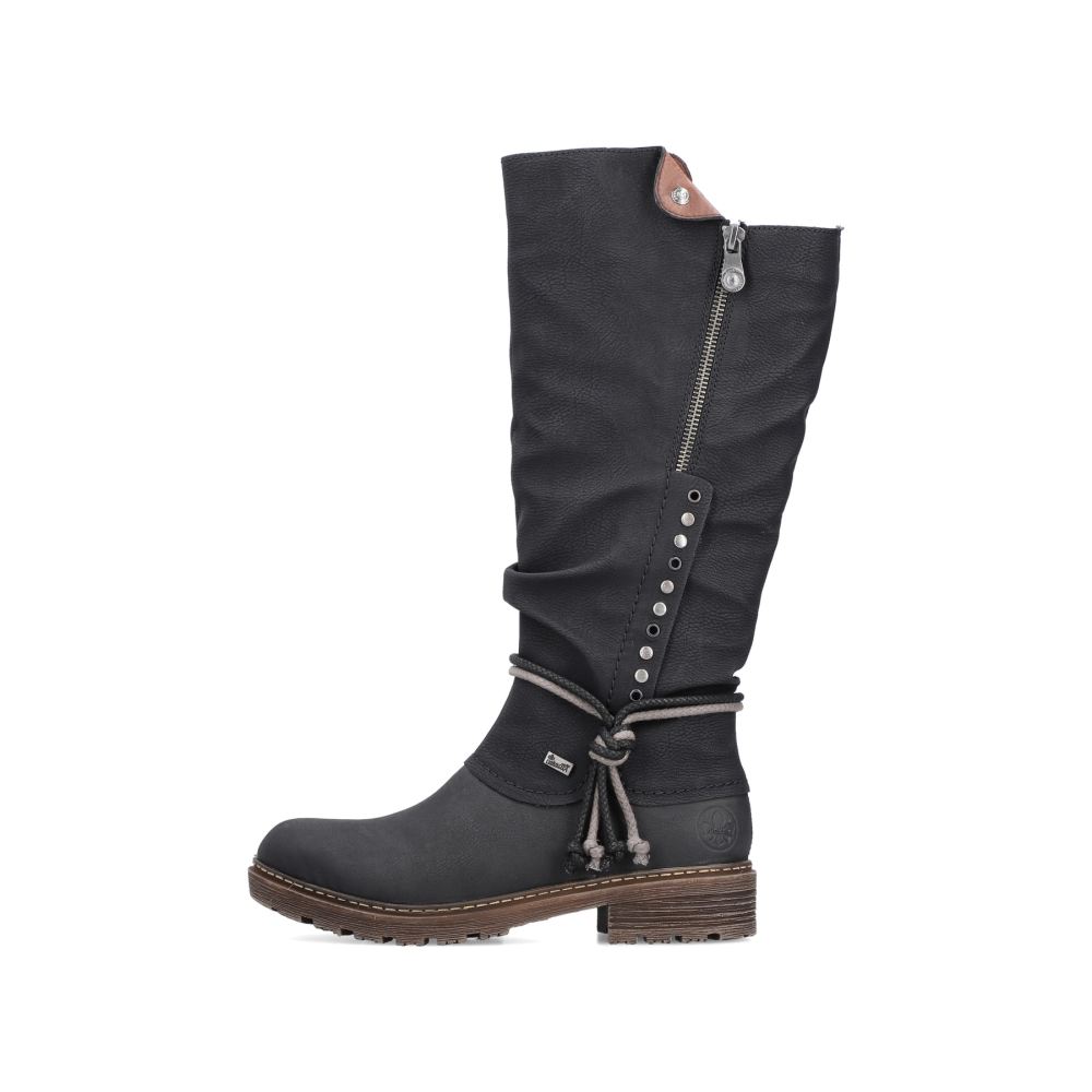 Rieker Schuhe | Damen Hochschaftstiefel tiefschwarz