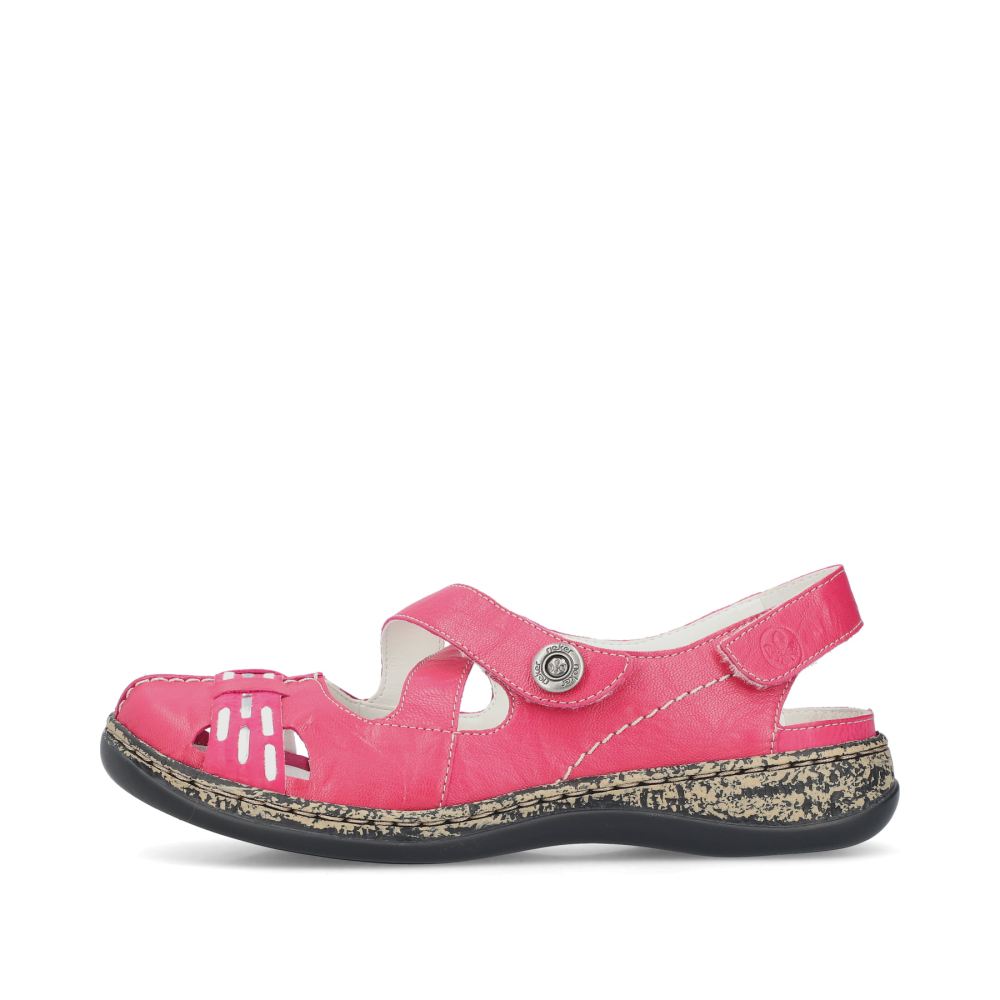 Rieker Schuhe | Damen Ballerinas rotpink