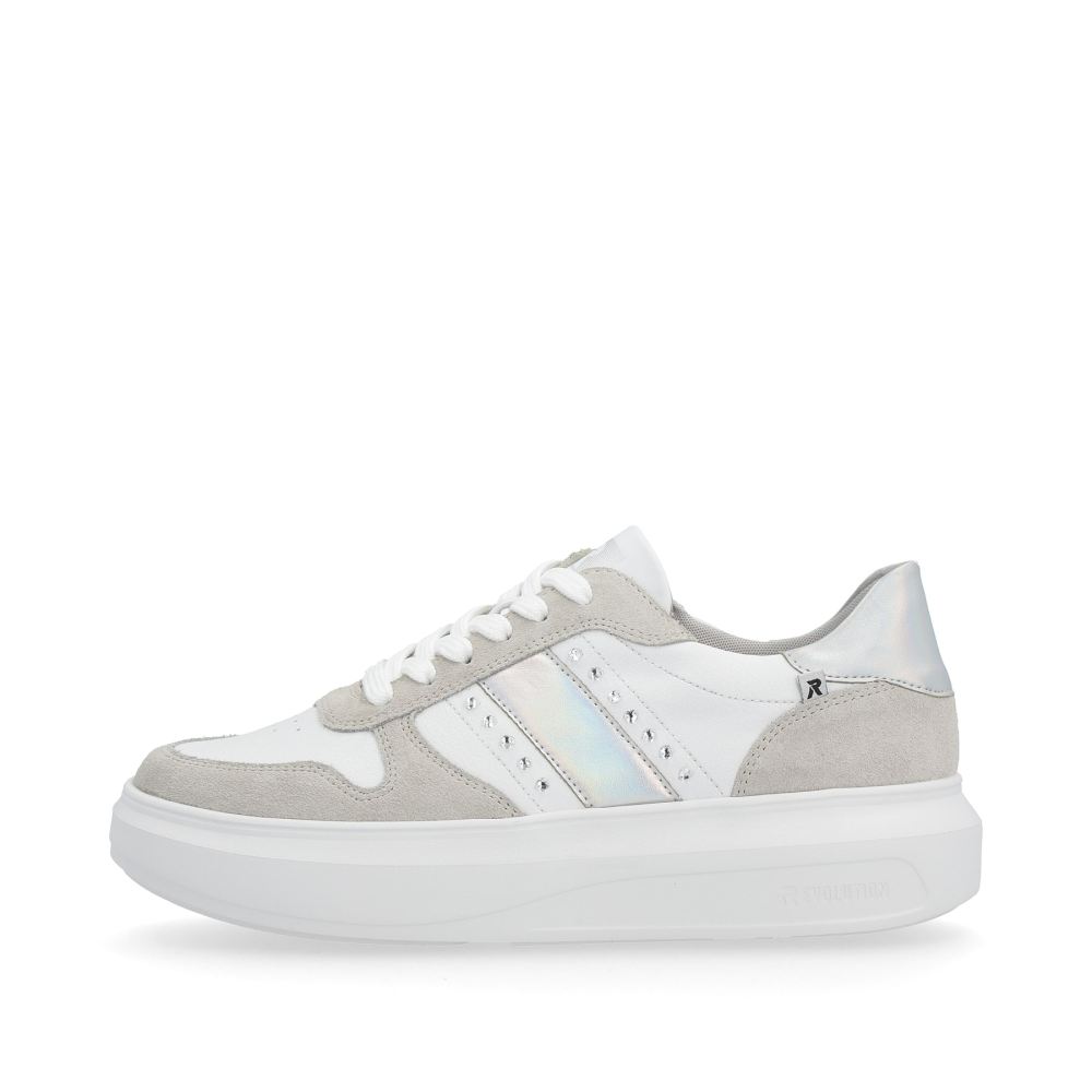 Rieker Schuhe | EVOLUTION Damen Sneaker Low clear-white dust-grey