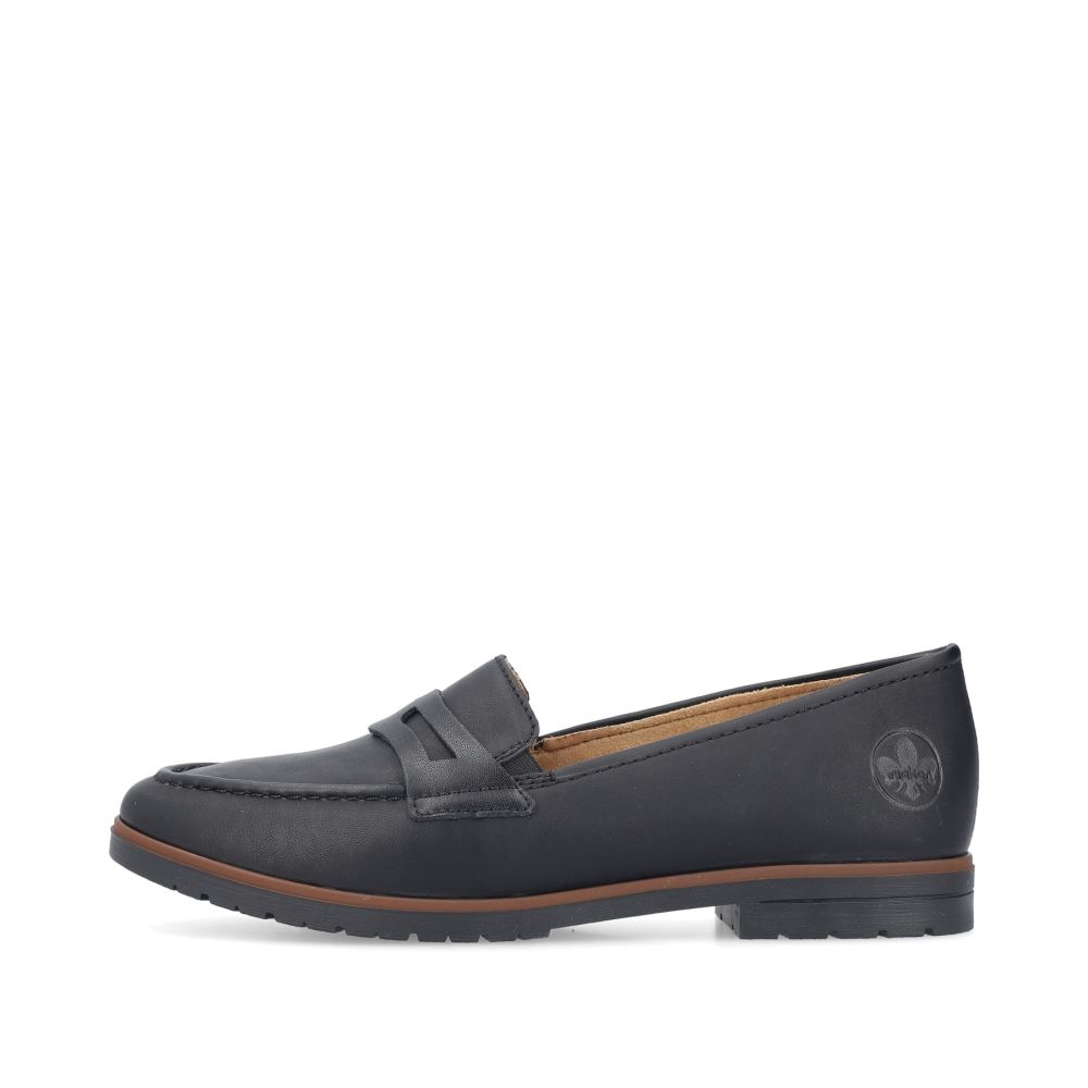 Rieker Schuhe | Damen Loafer tiefschwarz