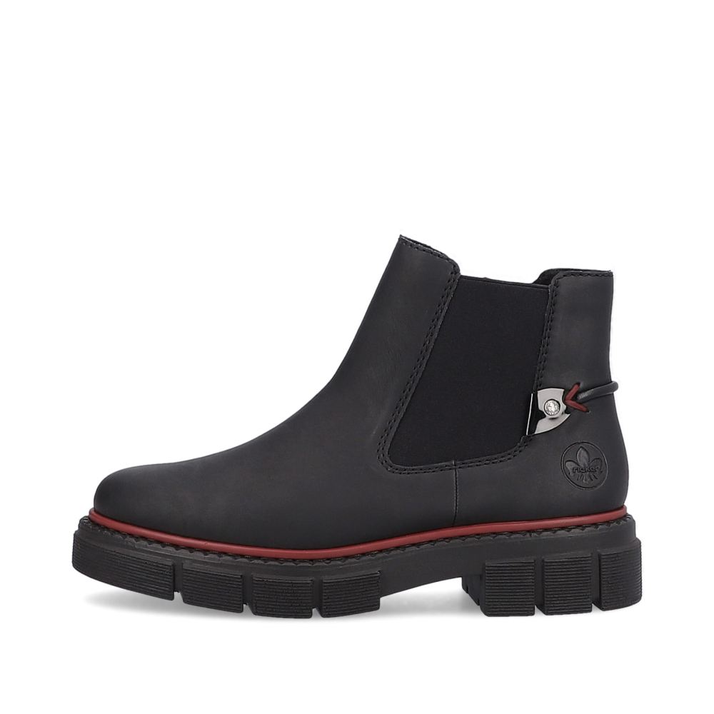 Rieker Schuhe | Damen Chelsea Boots tiefschwarz