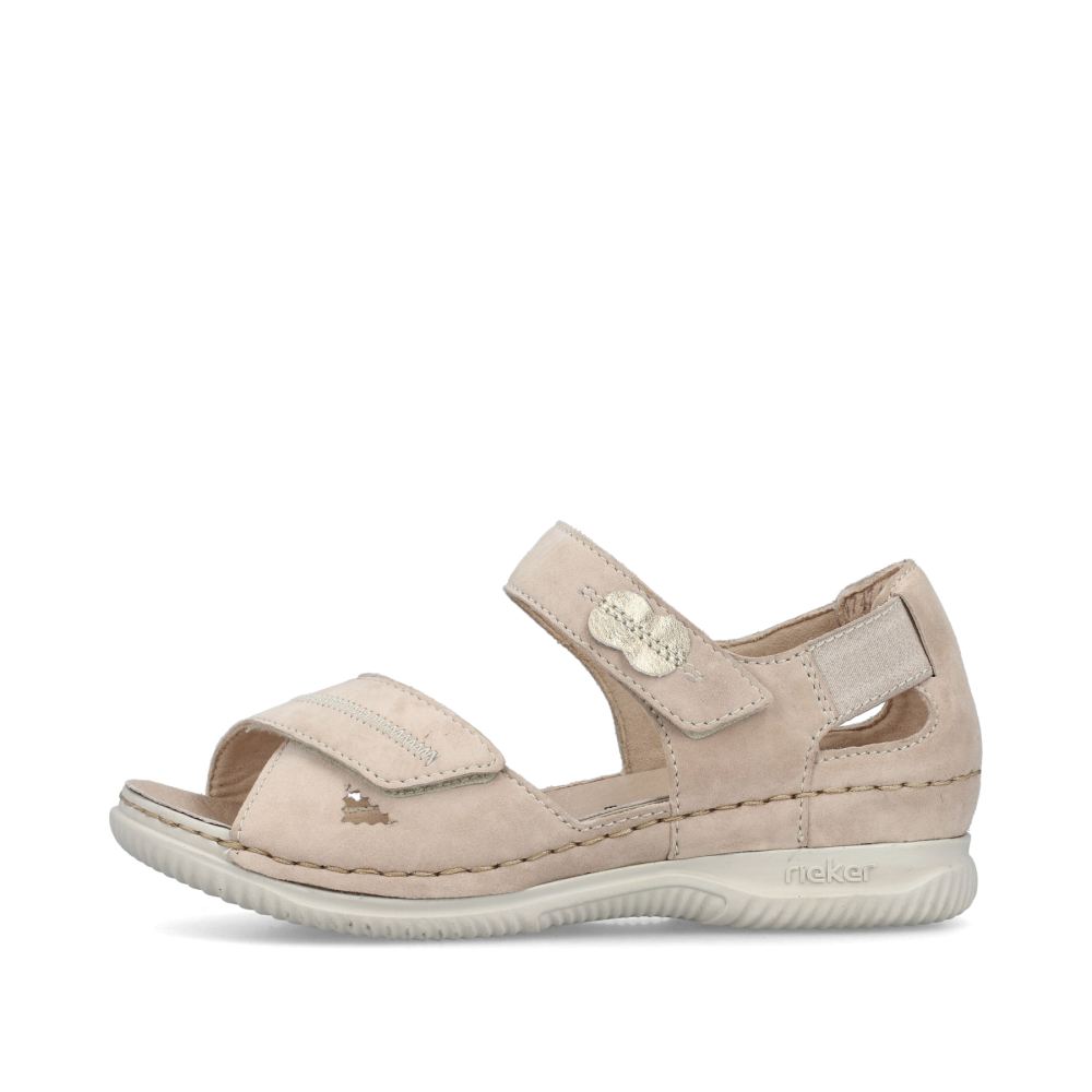 Rieker Schuhe | Damen Riemchensandalen hellbeige