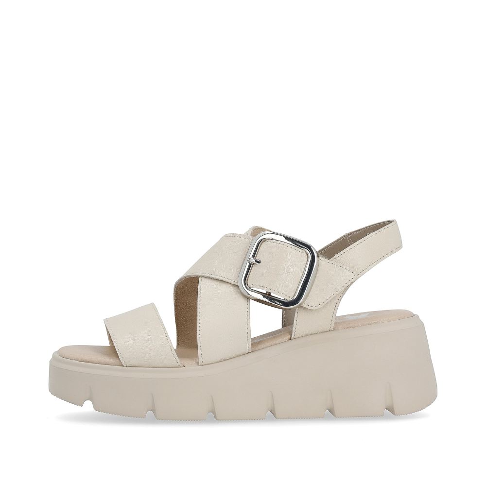 Rieker Schuhe | EVOLUTION Damen Keilsandaletten sand beige