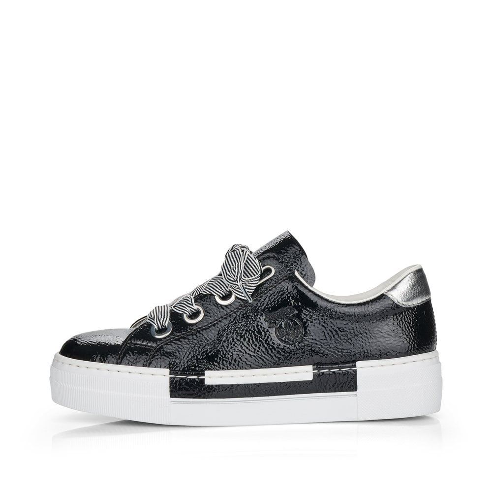 Rieker Schuhe | Damen Sneaker Low glanzschwarz