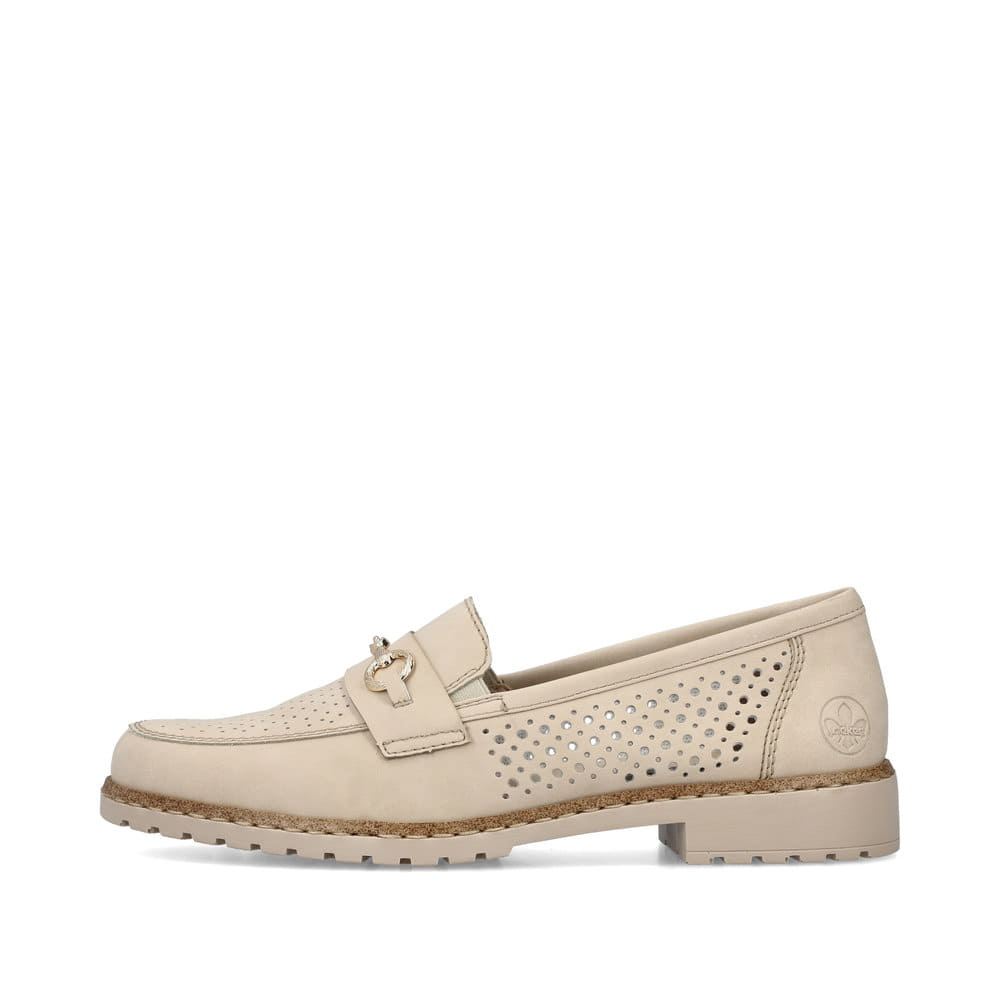 Rieker Schuhe | Damen Loafer hellbeige