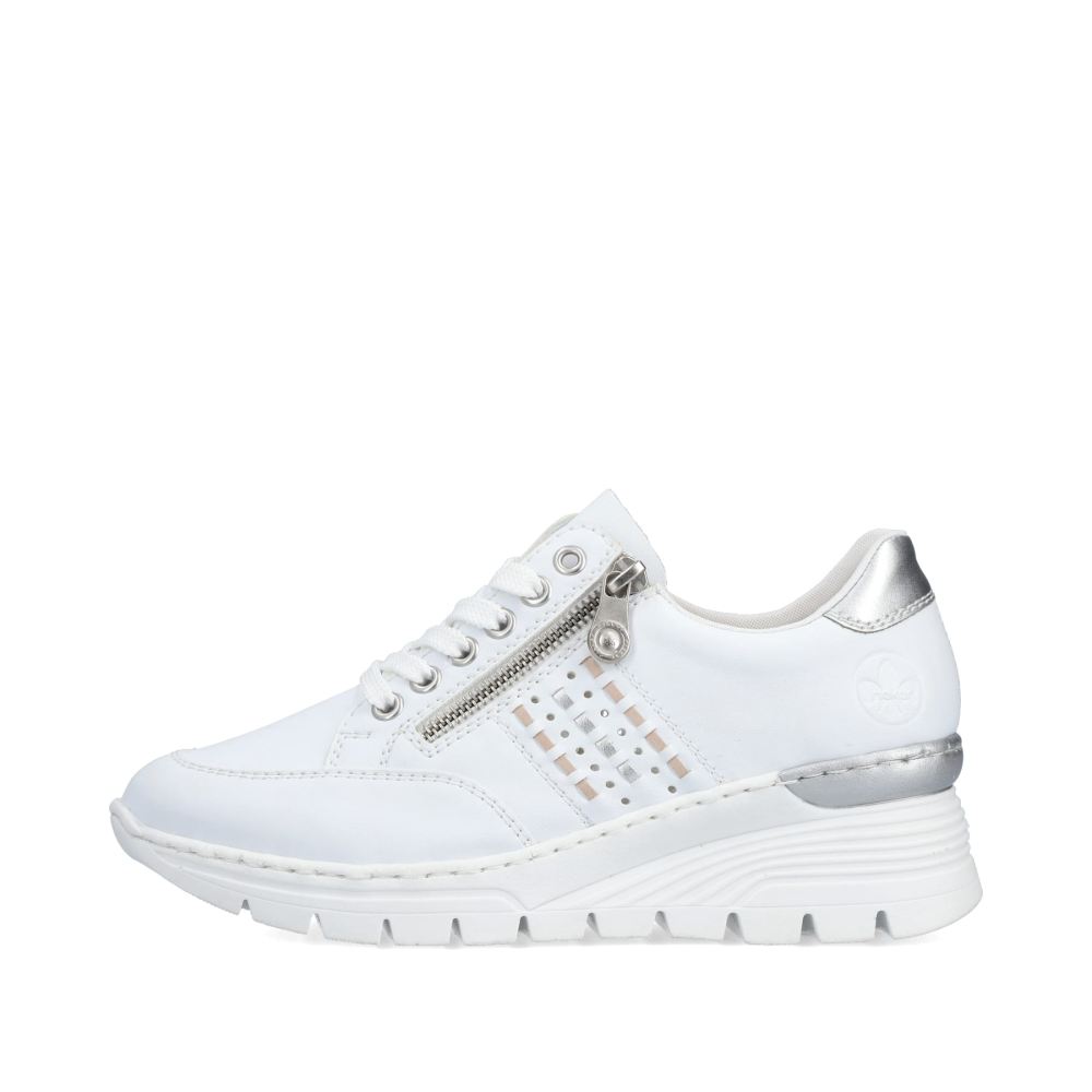 Rieker Schuhe | Damen Sneaker Low reinweiss