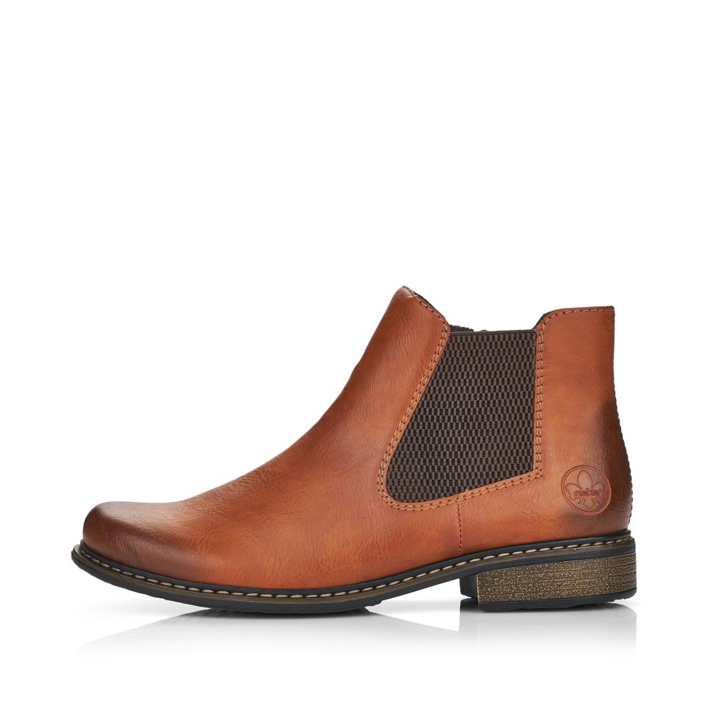 Rieker Schuhe | Damen Chelsea Boots nougatbraun