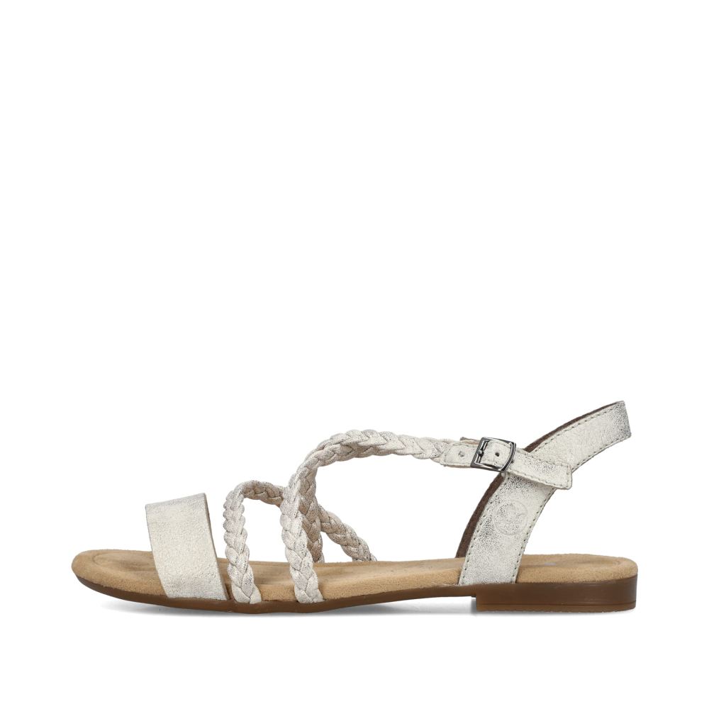 Rieker Schuhe | Damen Riemchensandalen hellbeige