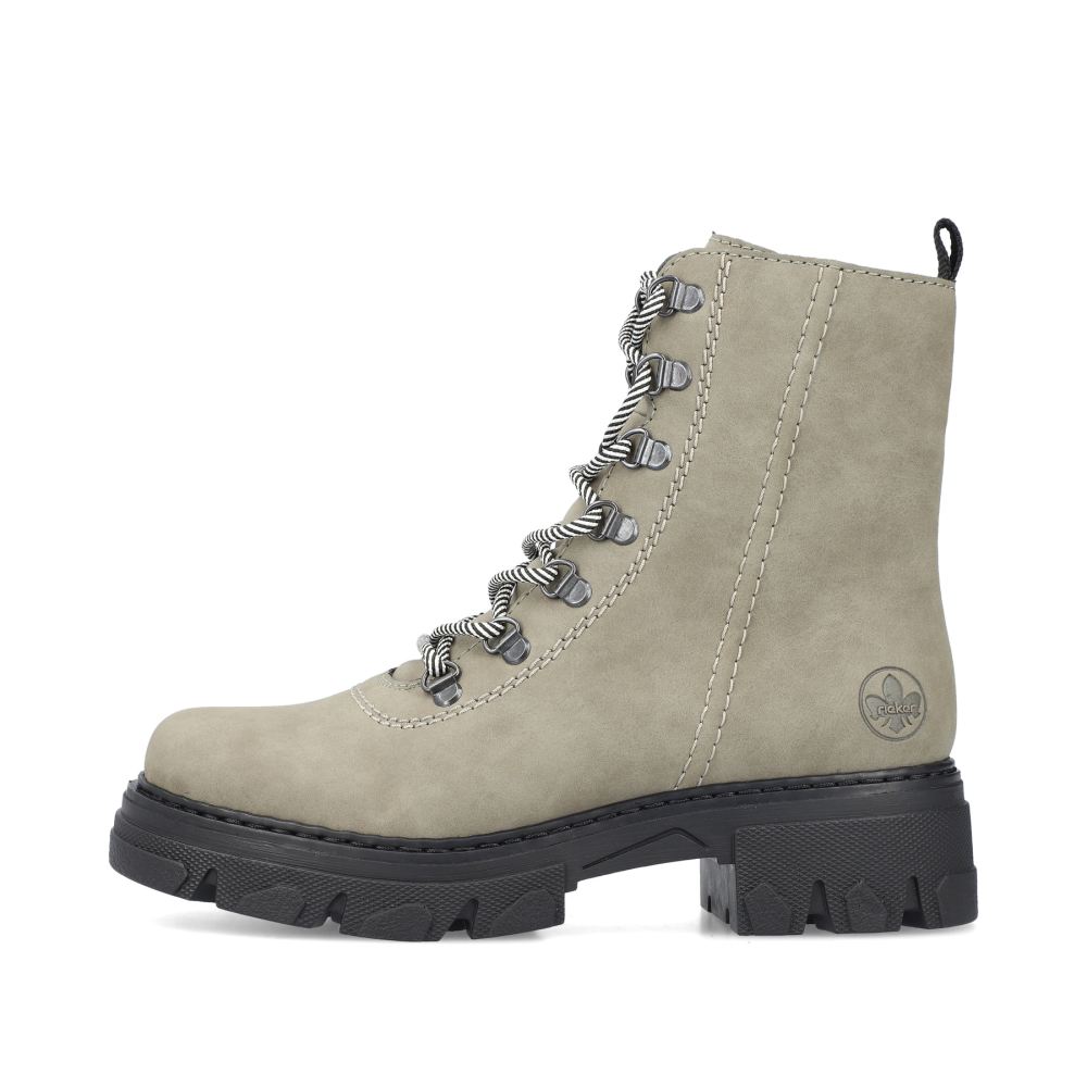 Rieker Schuhe | Damen Biker Boots mintgrun