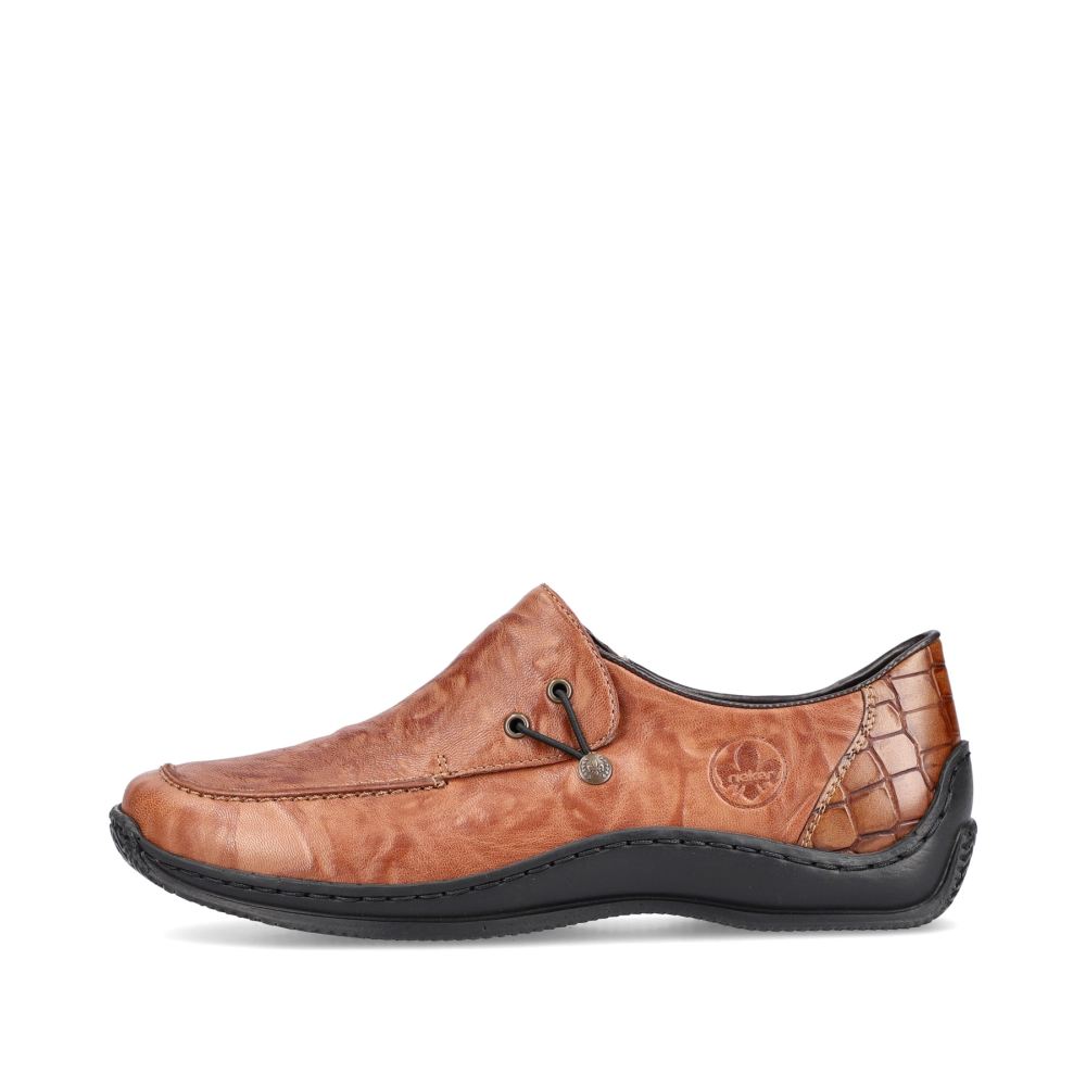 Rieker Schuhe | Damen Slipper karamellbraun
