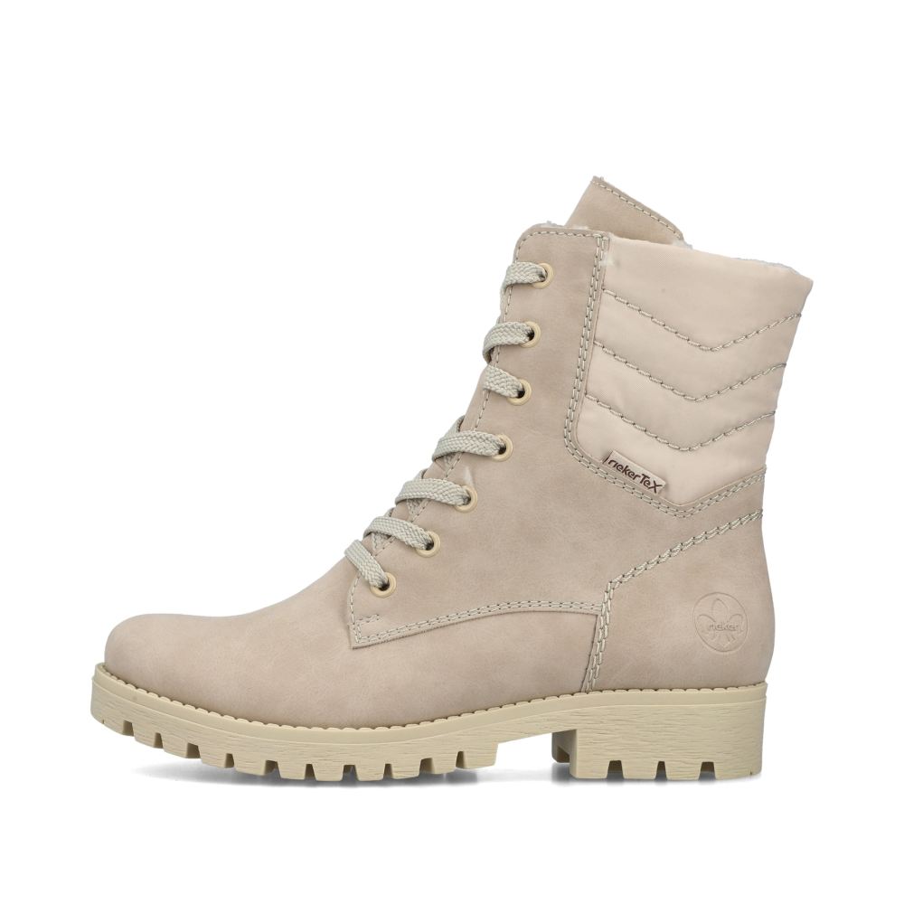 Rieker Schuhe | Damen Biker Boots champagner