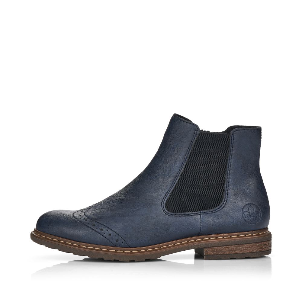 Rieker Schuhe | Damen Chelsea Boots marineblau