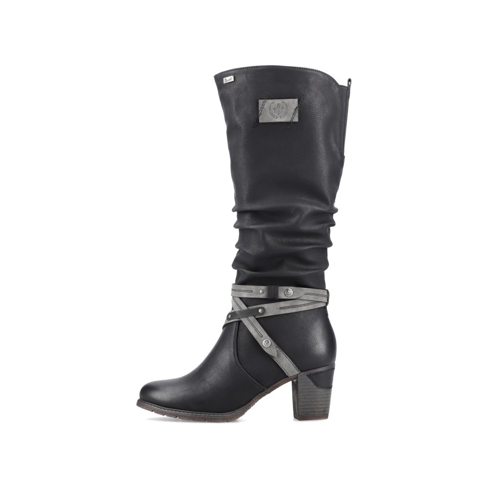 Rieker Schuhe | Damen Hochschaftstiefel tiefschwarz