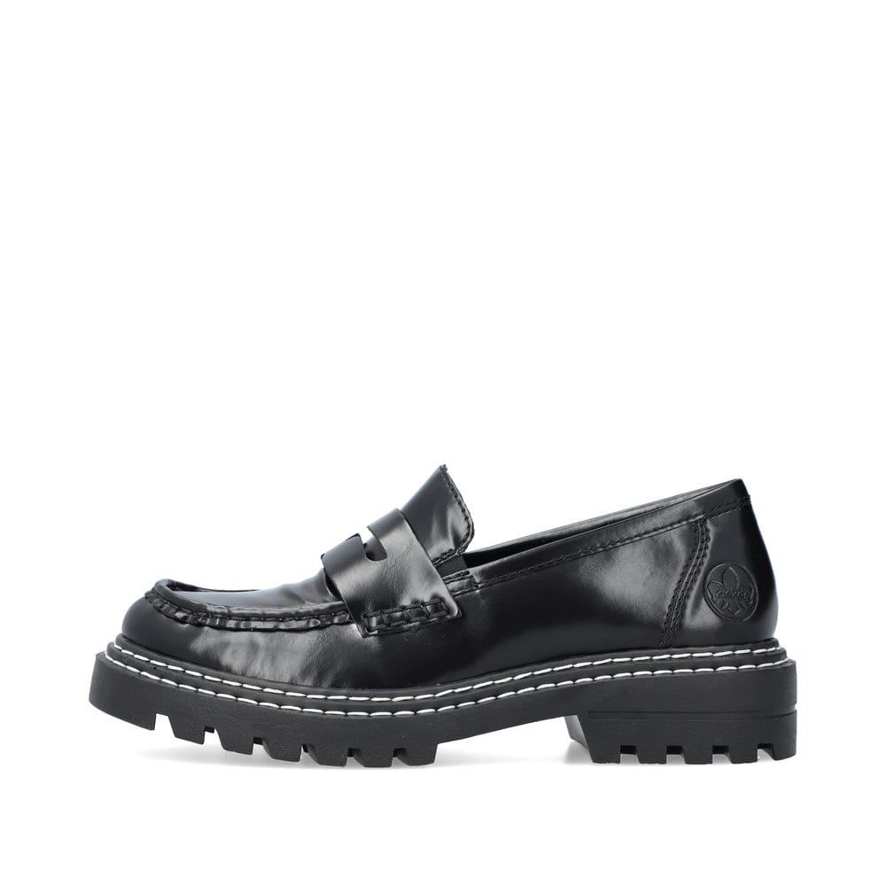 Rieker Schuhe | Damen Loafer graphitschwarz