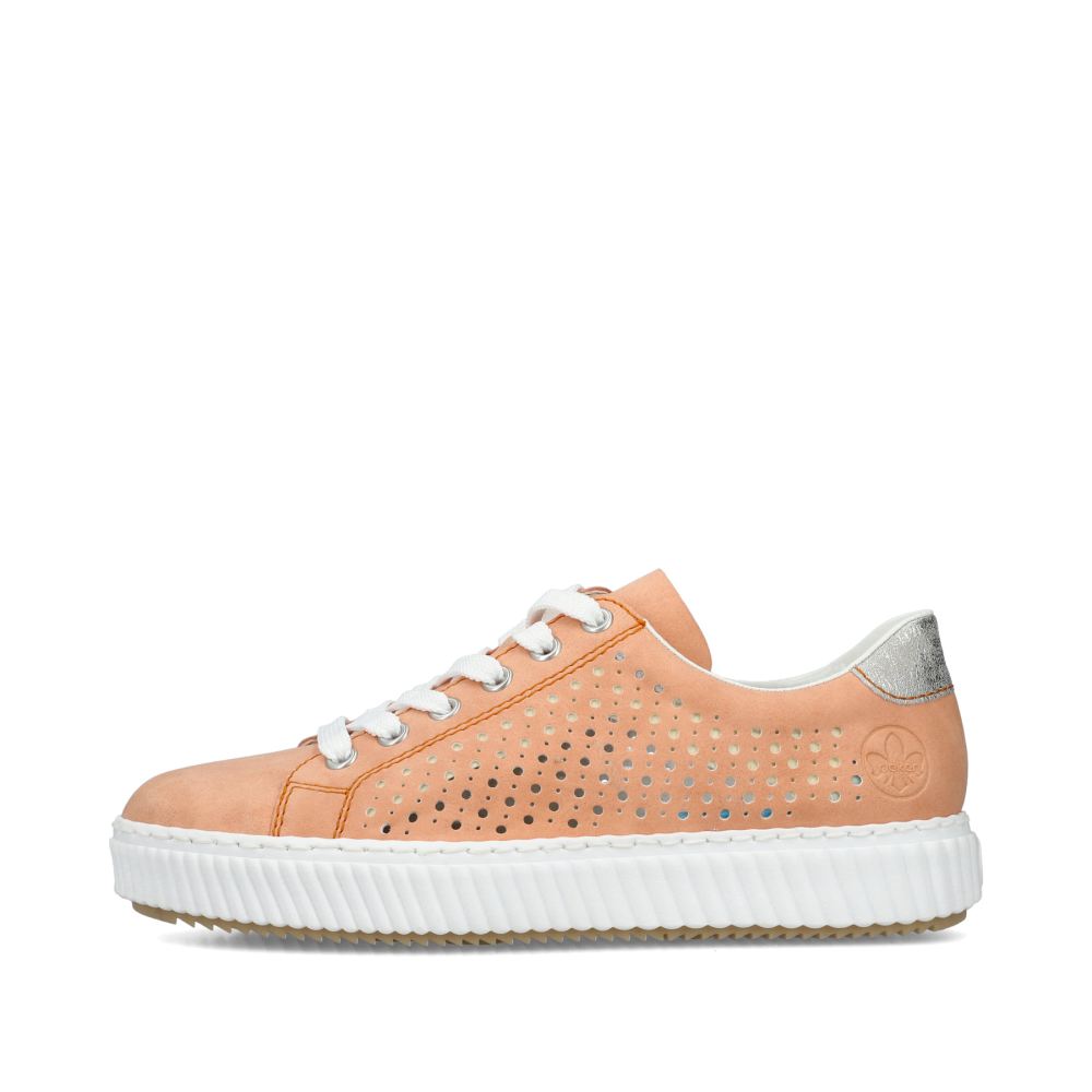 Rieker Schuhe | Damen Sneaker Low pastellorange